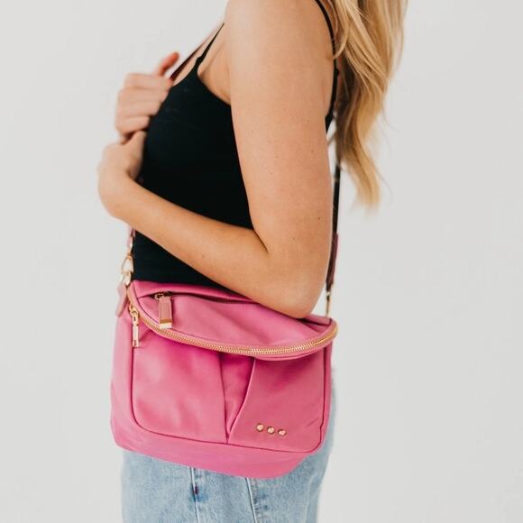 Tilly Nylon Crossbody Bag Rose Pink - Picture 2 of 4